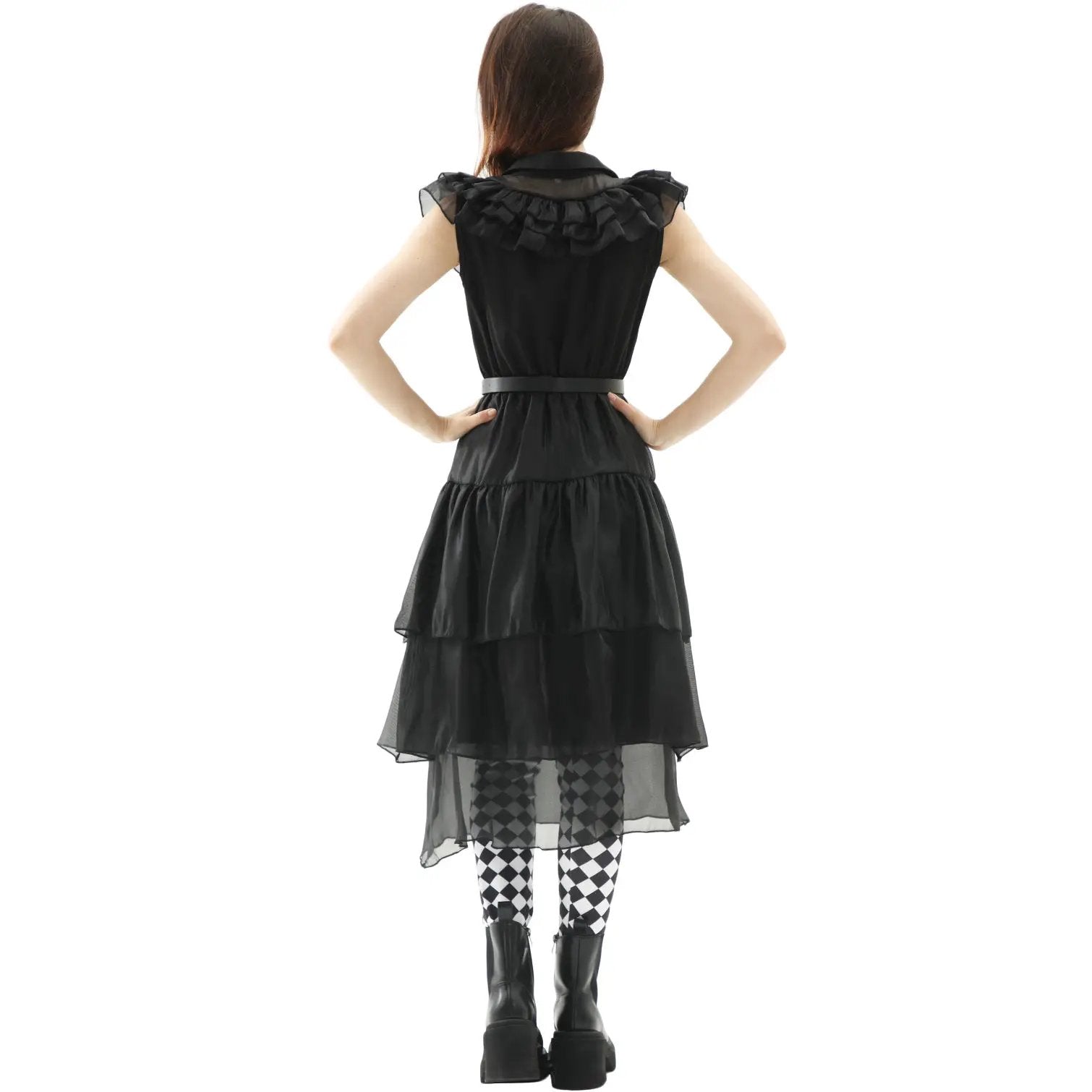 Wednesday Adams Family COS Dress Wednesday Dress Halloween Punk Dress by eprolo