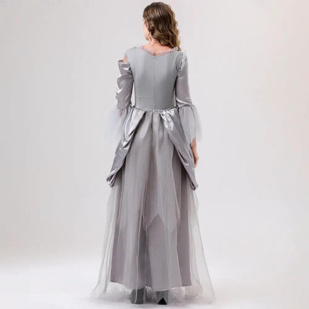 Lady Halloween Cos Ghost Bride Gray Dress Costume Party Role Play Stage Performance Outfit by eprolo