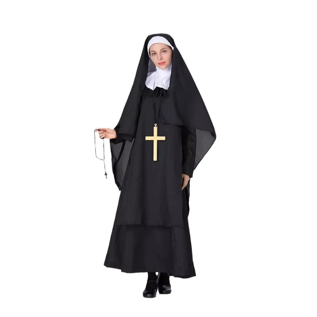 Halloween COS Black Female Costume Sister Cosplay Dress Middle Eastern Arab Black Robe Performance Dress by eprolo