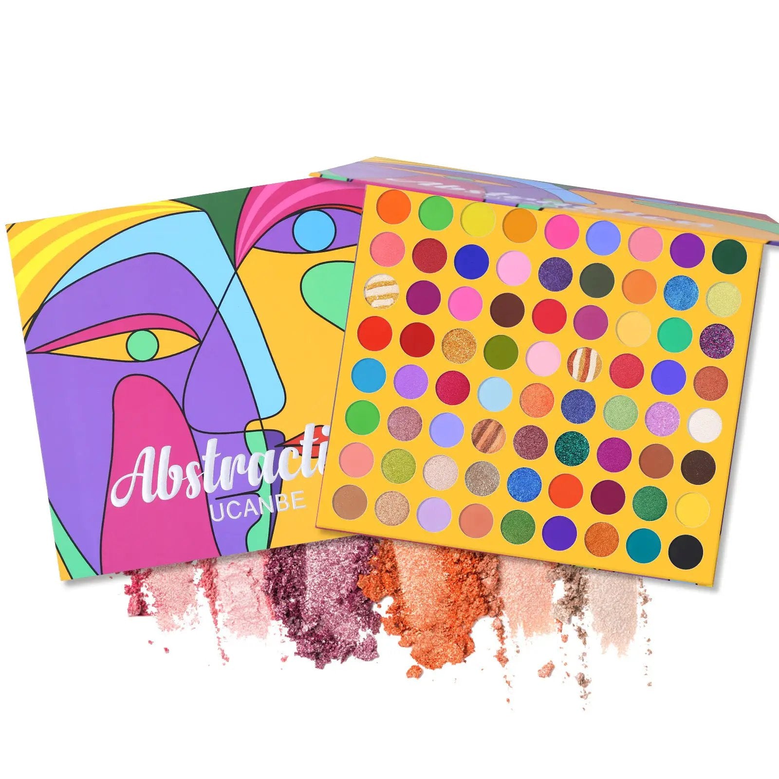 UCANBE 72 colors abstract eye shadow palette candy colored pearlescent matte cos makeup easy to color eye shadow by eprolo
