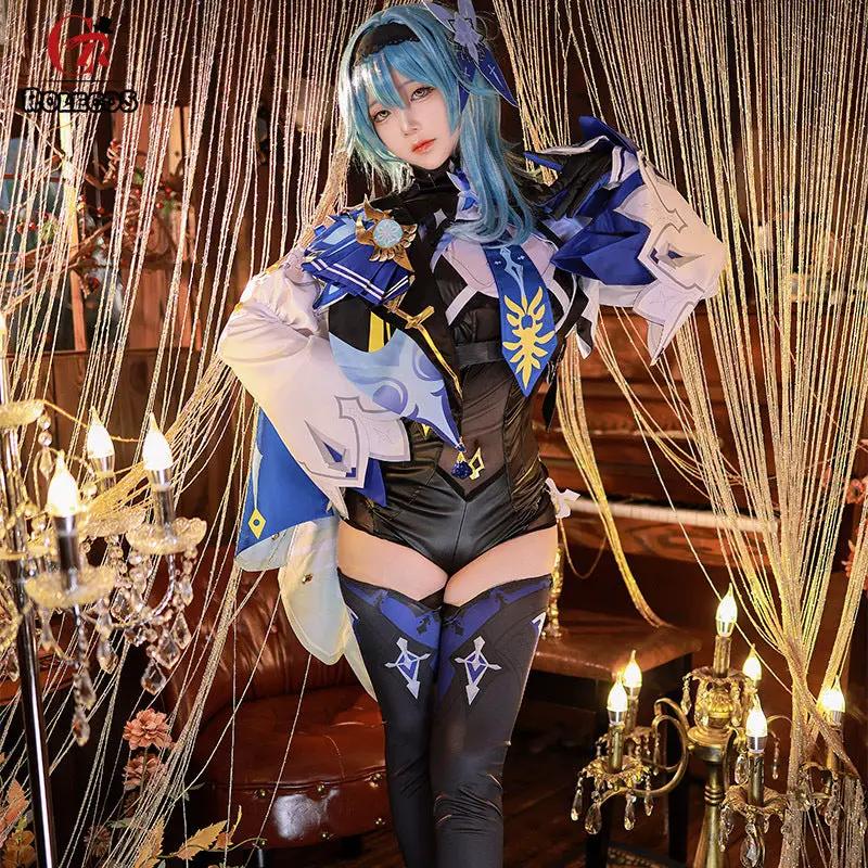 Genshin Impact cos dress smoke five star Eula Ura cosplay women's full dress by eprolo