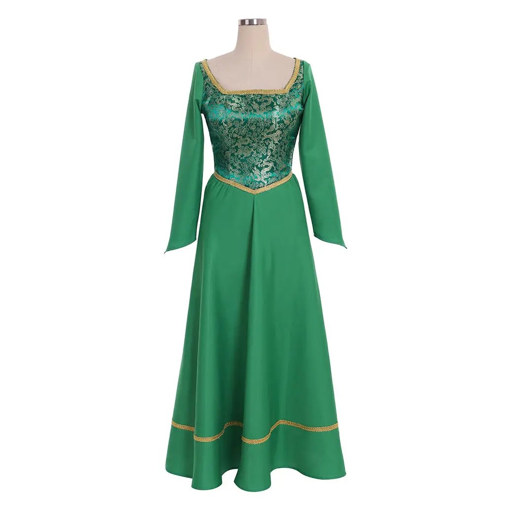 Monster Shrek COS Dress Princess Fiona Dress Green Dress Fiona Role Playing Dress Gothic Style by eprolo