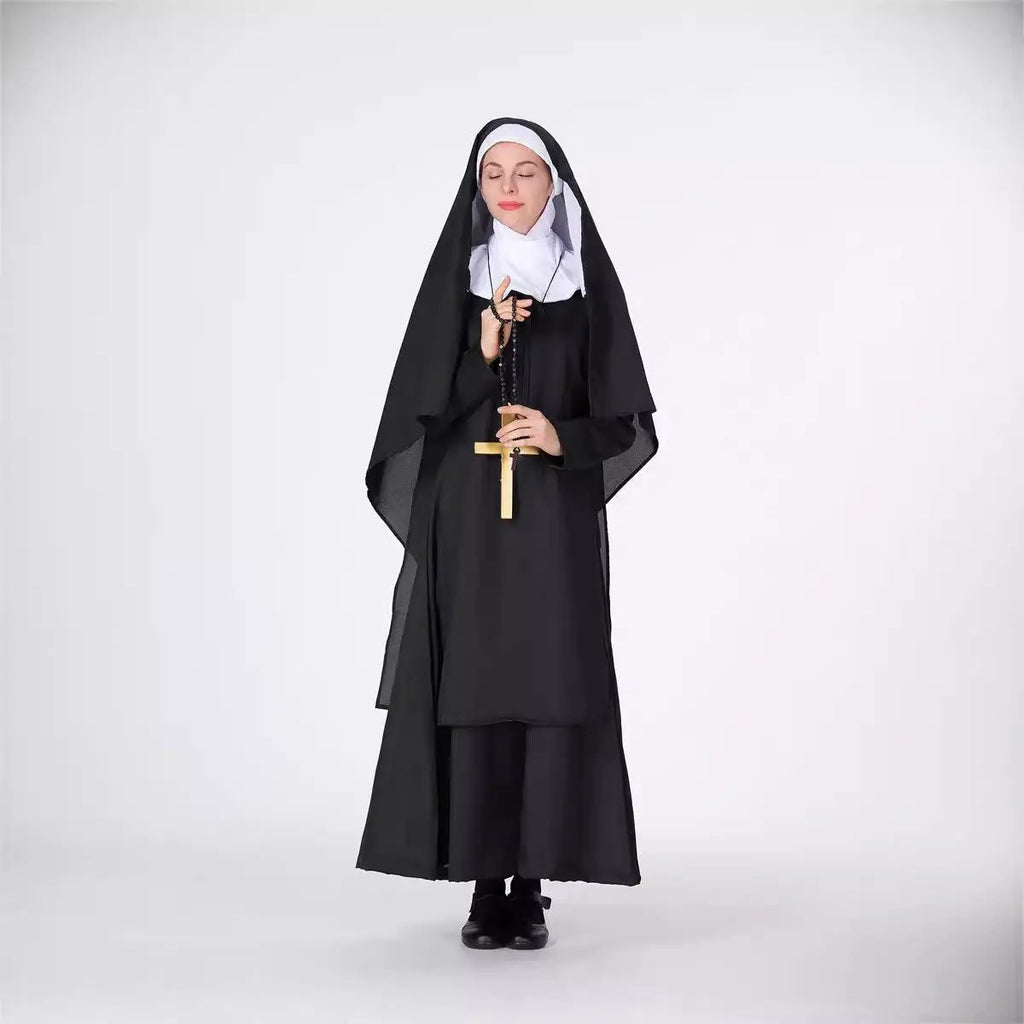 Halloween COS Black Female Costume Sister Cosplay Dress Middle Eastern Arab Black Robe Performance Dress by eprolo