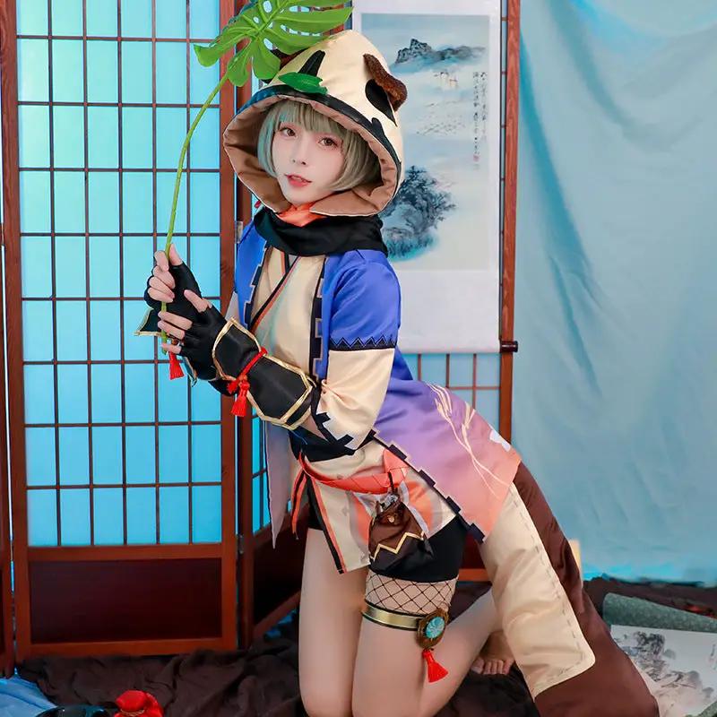 Genshin Impact Naolizhiracoon dog early pomelo cos suit tail hat accessories anime show suit game cosplay suit woman by eprolo
