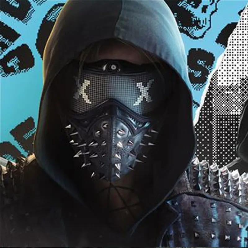 Halloween Devil COS Anime Stage Mask Ghost Steps Street Rivet Death Masks Watch Dogs Cosplay Stage Party Face Masks Accessories by eprolo