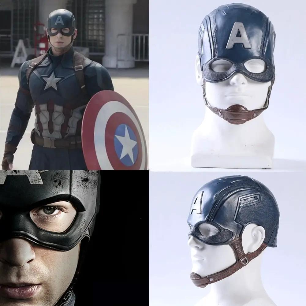 Captain America Cap Latex Simulation Cos Mask by eprolo
