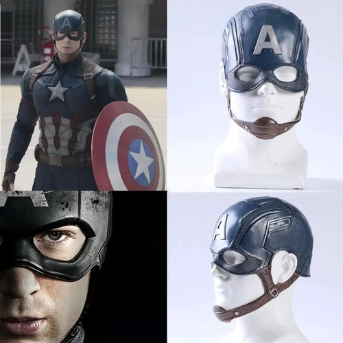 Captain America Cap Latex Simulation Cos Mask by eprolo