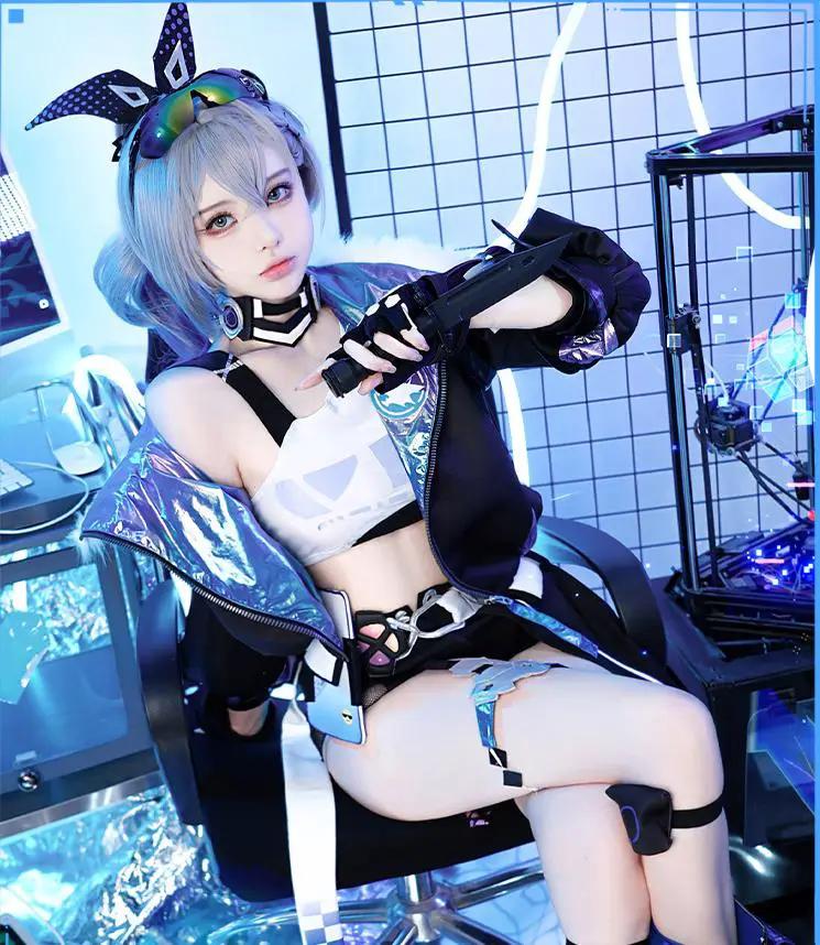 Collapse of the Star Dome Railway COS Service Xier Silver Wolf Cosplay Game Animation Costume Women's C Service anime Full Set by eprolo