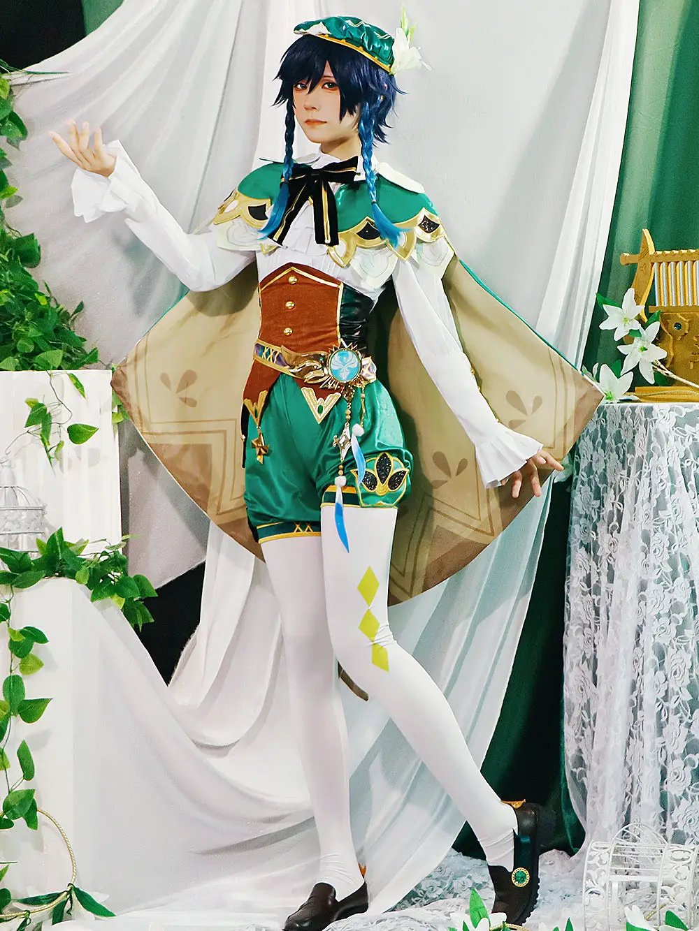 Genshin Impact Babatos Wendy cos dress and skirt Fengshen Wendy cospl Shoes that match the clothes by eprolo