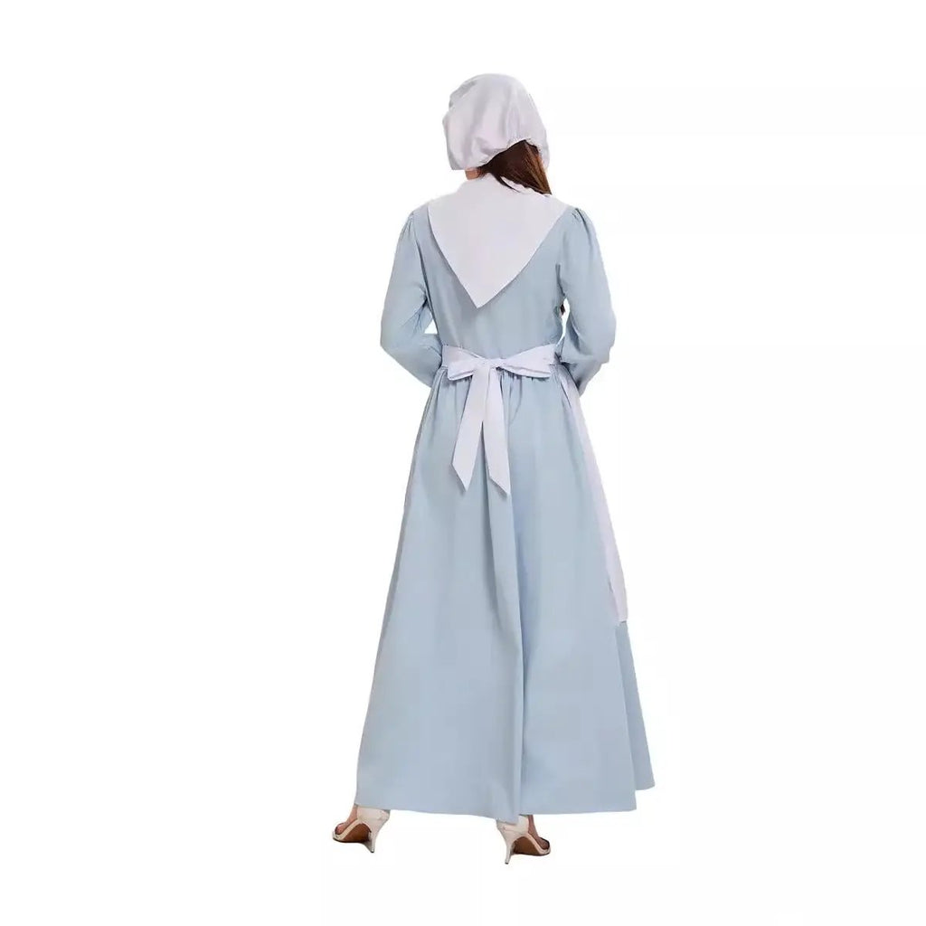 Halloween COS Blue Dress Skirt Manor Small Fresh Countryside Farm Ranch by eprolo