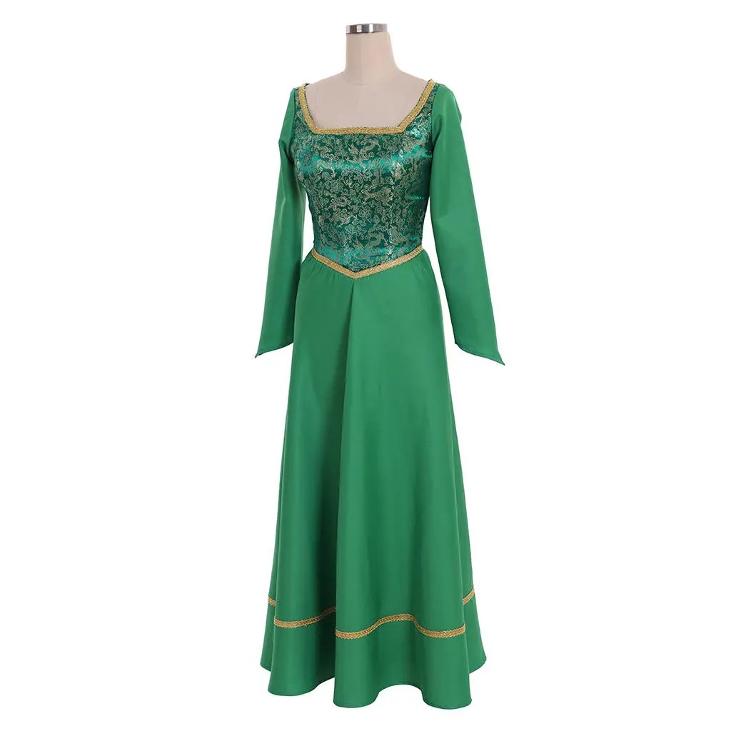 Monster Shrek COS Dress Princess Fiona Dress Green Dress Fiona Role Playing Dress Gothic Style by eprolo