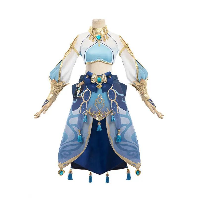 Genshin Impact Nilu Cos Dressed in Lotus Light, Dancing Feast, Xu Mi, Dancer, Exotic Style, Full Cosplay Costume, Female by eprolo