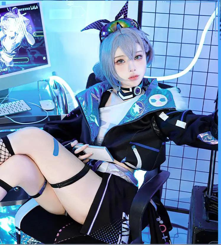 Collapse of the Star Dome Railway COS Service Xier Silver Wolf Cosplay Game Animation Costume Women's C Service anime Full Set by eprolo