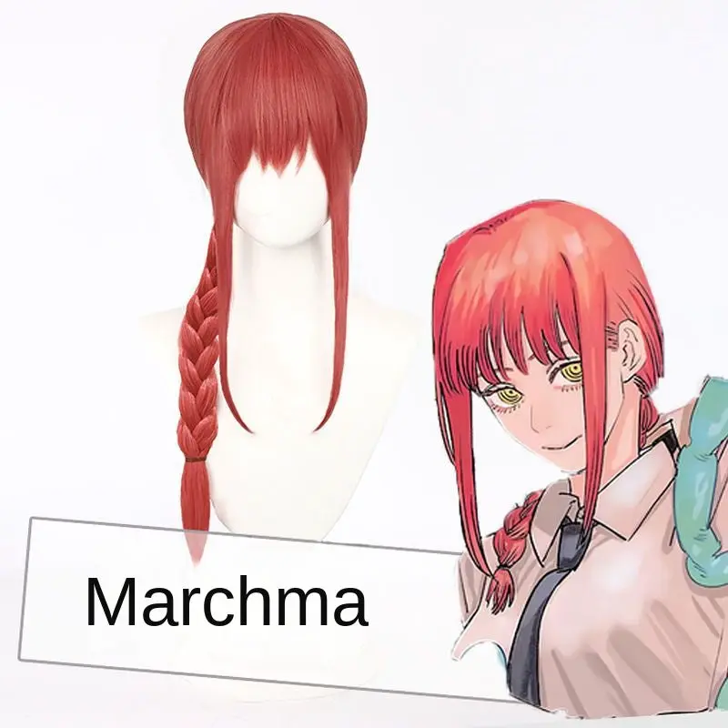 Chainsaw Man Chainsaw Man Marchma cos Costume Full Set Comic Cosply Female Fried Dough Twists Braid by eprolo