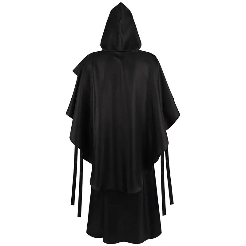 Halloween Grim Reaper Costume Medieval Priest Robe Monk Pastor Outfit Pastor Set COS by eprolo
