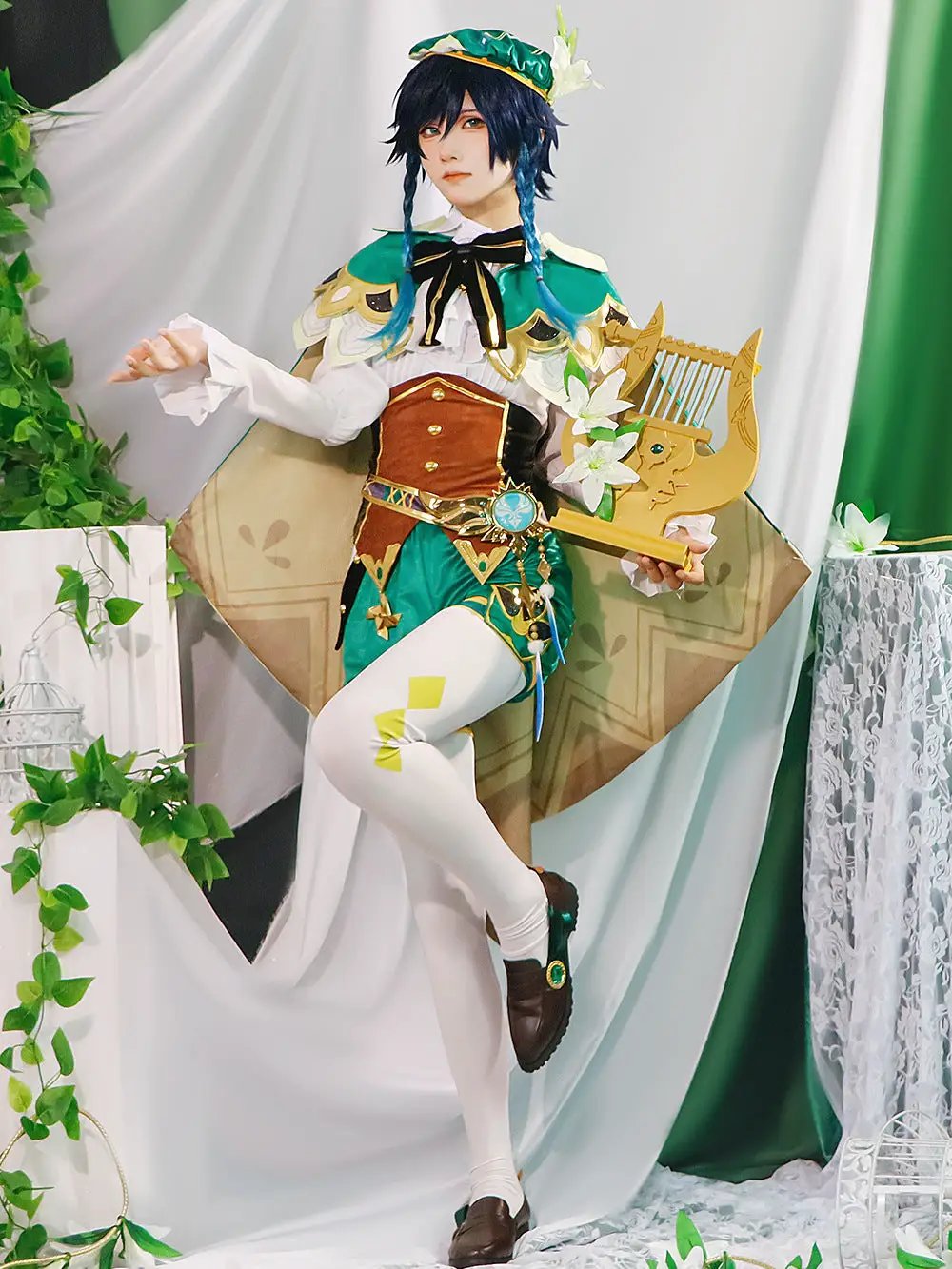 Genshin Impact Babatos Wendy cos dress and skirt Fengshen Wendy cospl Shoes that match the clothes by eprolo