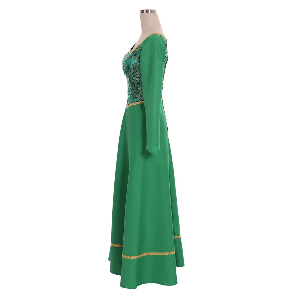 Monster Shrek COS Dress Princess Fiona Dress Green Dress Fiona Role Playing Dress Gothic Style by eprolo